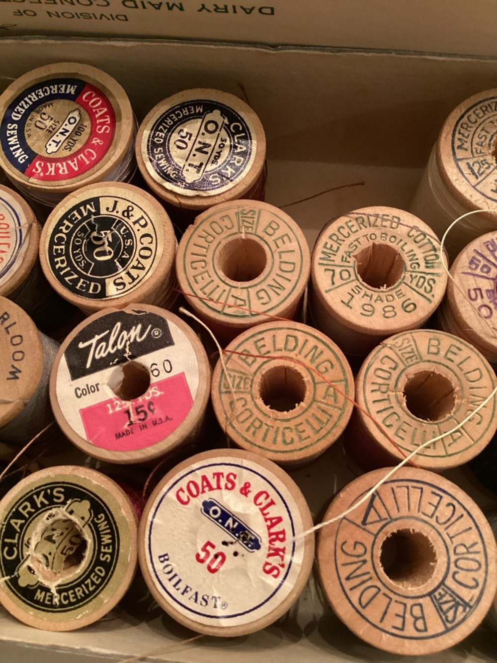 VTG Wooden Spools of Thread (29) Clark’s , Clark’s & Coats - Picture 7 of 11